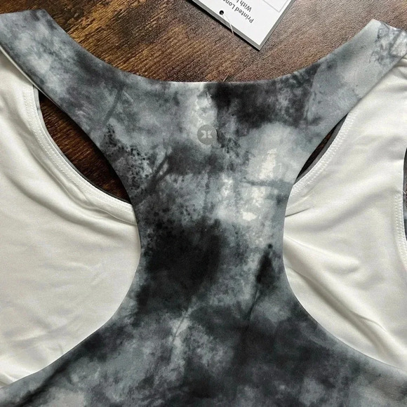 RBX womens crop exercise top. Ice Flowers. Size: L - Picture 11 of 11